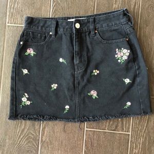 PacSun floral denim skirt